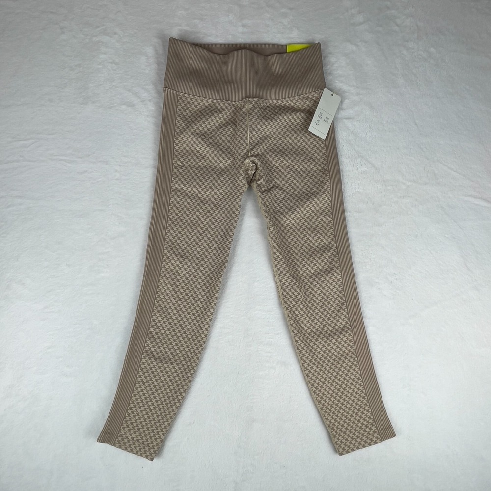 All In Motion Leggings Womens Medium Brown Houndstooth Seamless Ultra High Rise